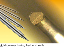 Micromachining ball end mills