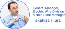Takahisa Hiura General Manager, Electric Wire Division & Naie Plant Manager