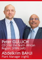 Peter GULLICH CEO for the North African Region, SEBN(left) Abdelkrim BAHJI Plant Manager (right)