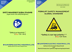 (left) Safety Management Global Standard, (right) Forklift Safety Management Global Standard