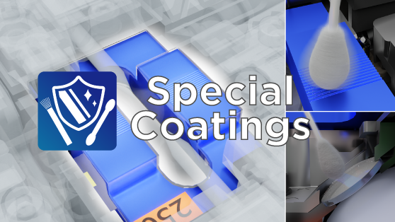 Cleaning made easier with special coatings on the V-groove and lens